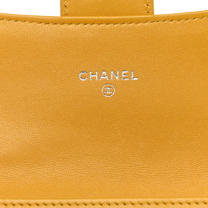 Chanel Lambskin Quilted Medium Flap Wallet Yellow 6 of 8