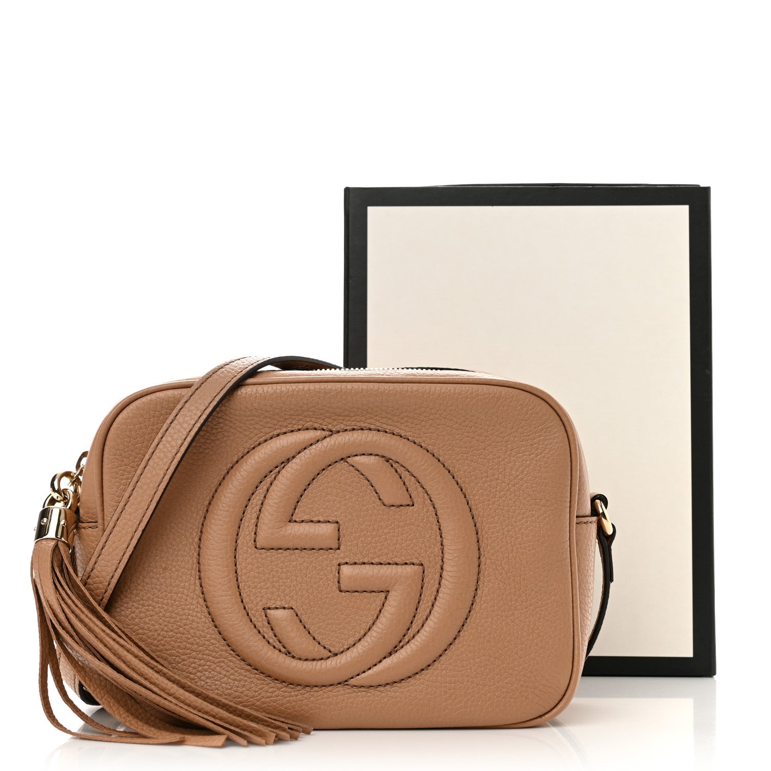 Gucci Pebbled Calfskin Small Soho Disco Bag Camelia 13 of 13