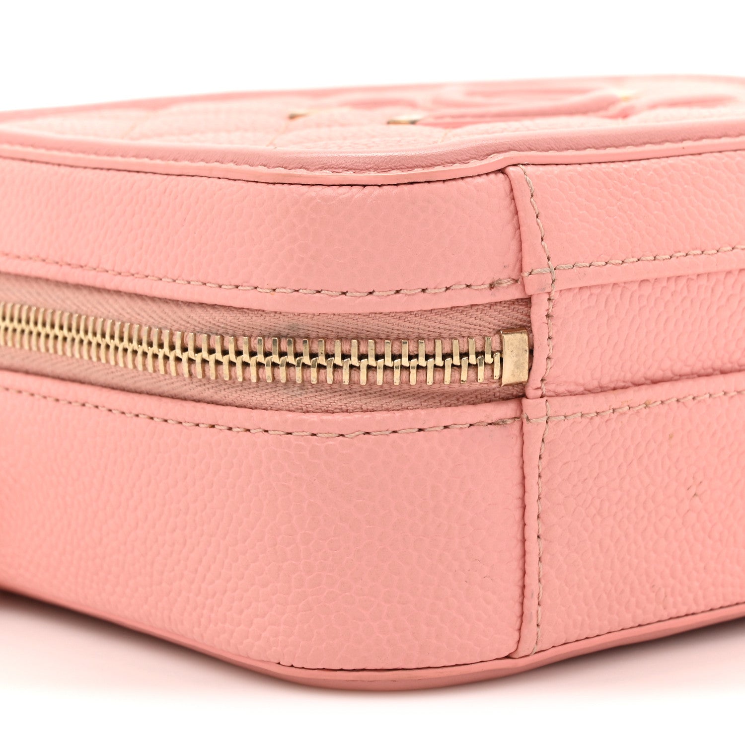 Chanel Caviar Quilted Small CC Filigree Vanity Case Rose Pink 10 of 14