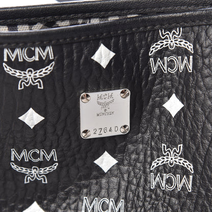 MCM Visetos Medium Reversible Shopper Tote Black 11 of 22