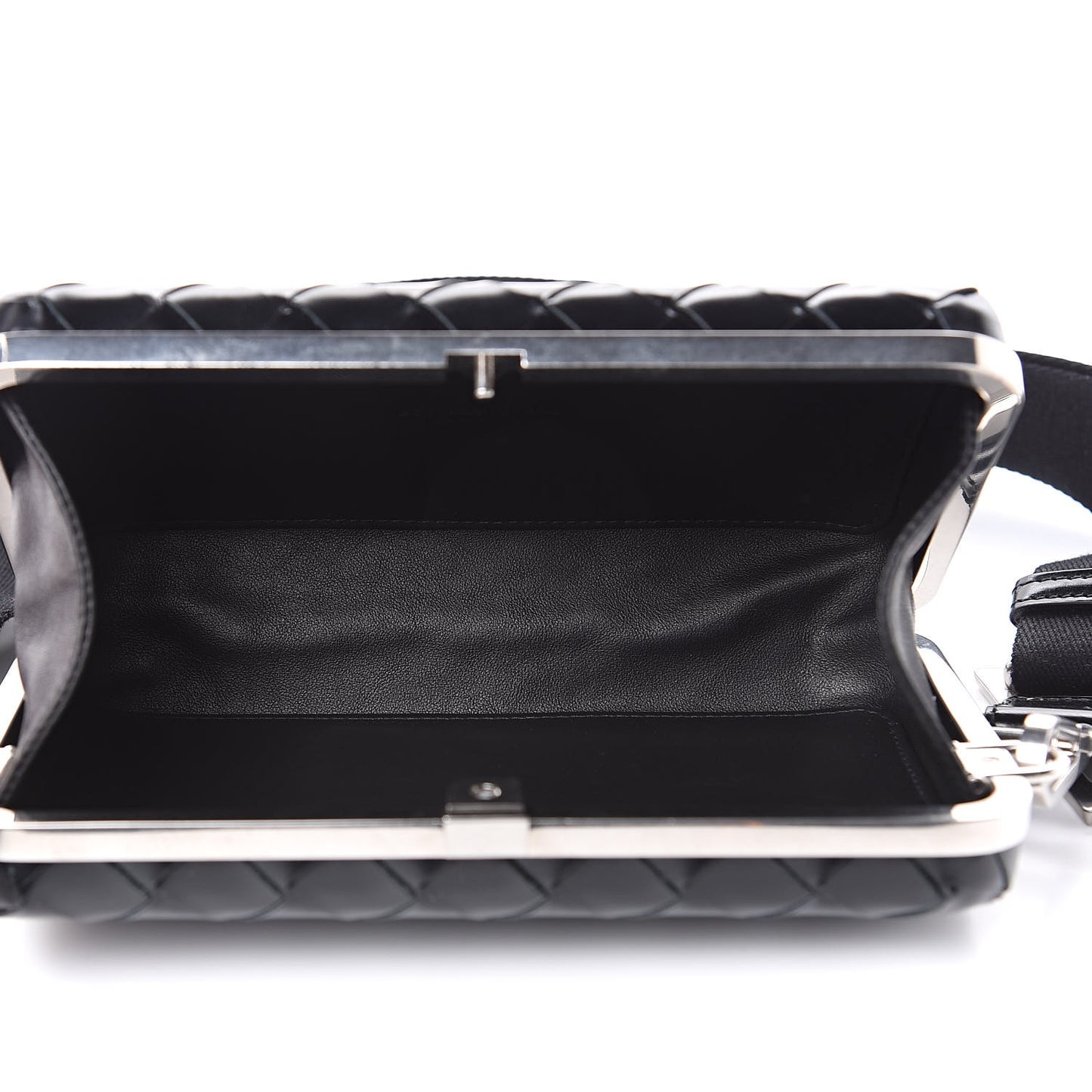 Spazzolato Intrecciato Mens Crossbody Messenger Case Black