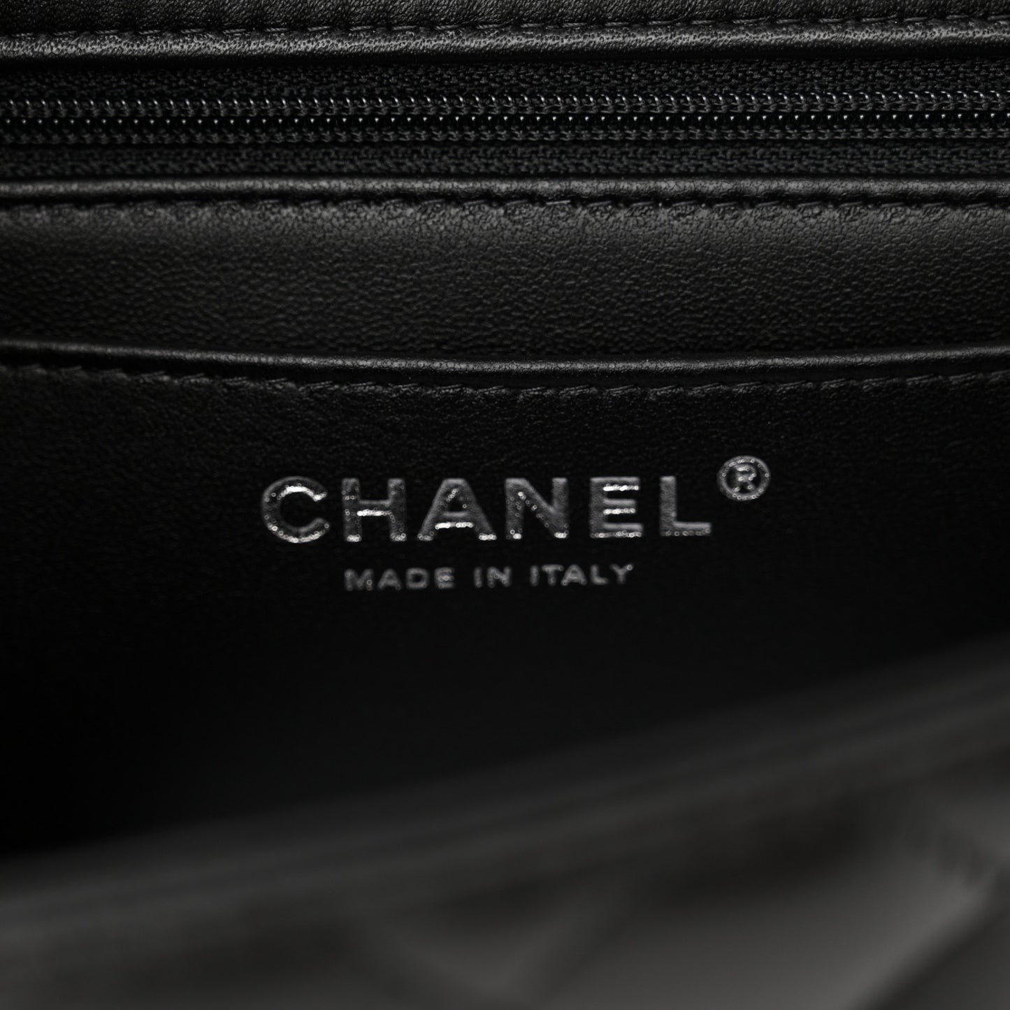 Lambskin Quilted Mini Top Handle Rectangular Flap So Black