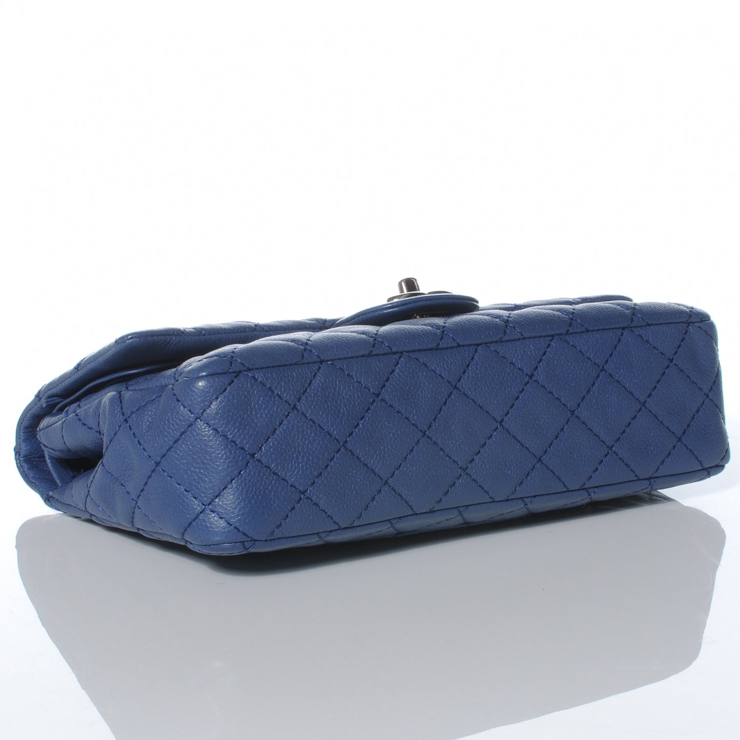 Washed Caviar Medium Double Flap Blue