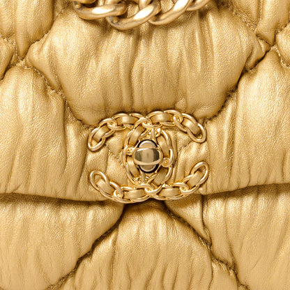 Chanel Iridescent Lambskin Quilted Medium Chanel 19 Flap Golden 8 of 10