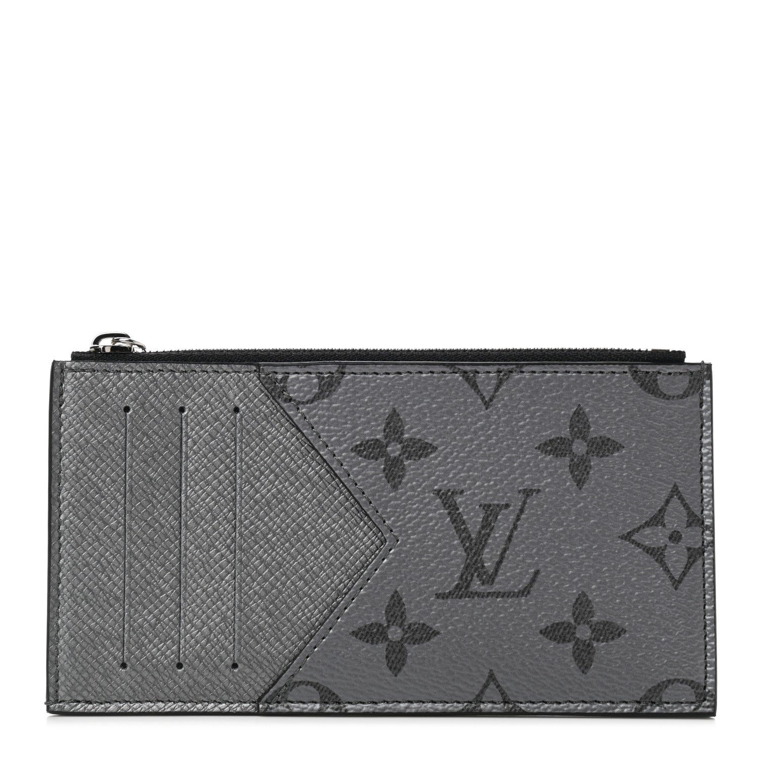 Louis Vuitton Taigarama Coin Card Holder Gunmetal 1 of 6