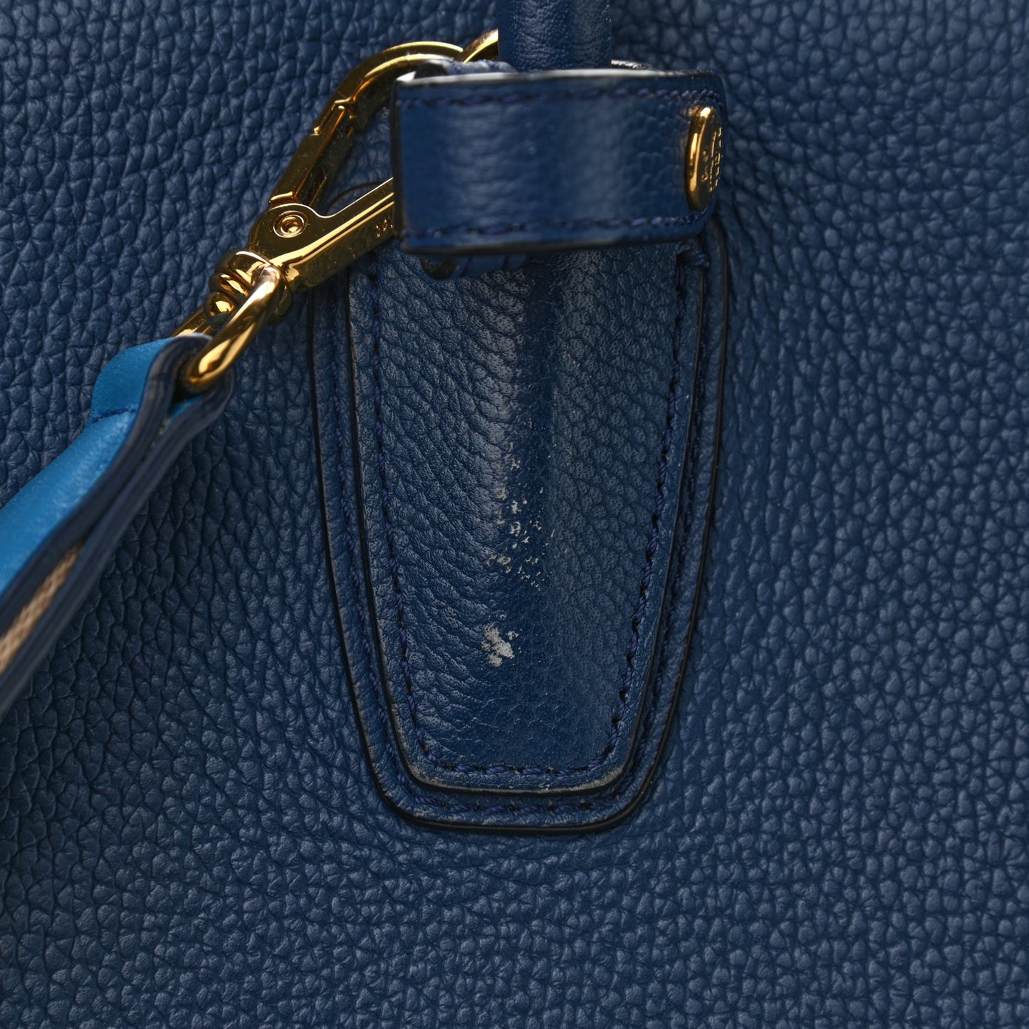 Grained Calfskin Medium Milla Tote Navy