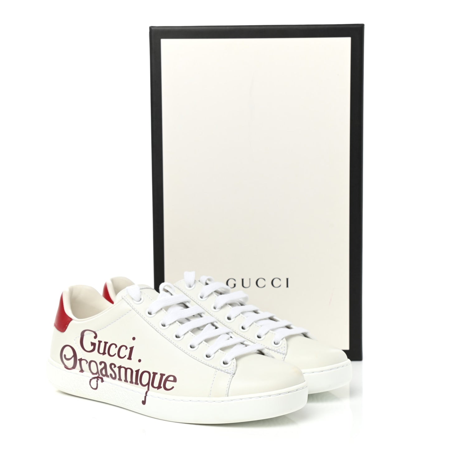 Calfskin Orgasmique Sneakers 37 Bianco Hibiscus Red