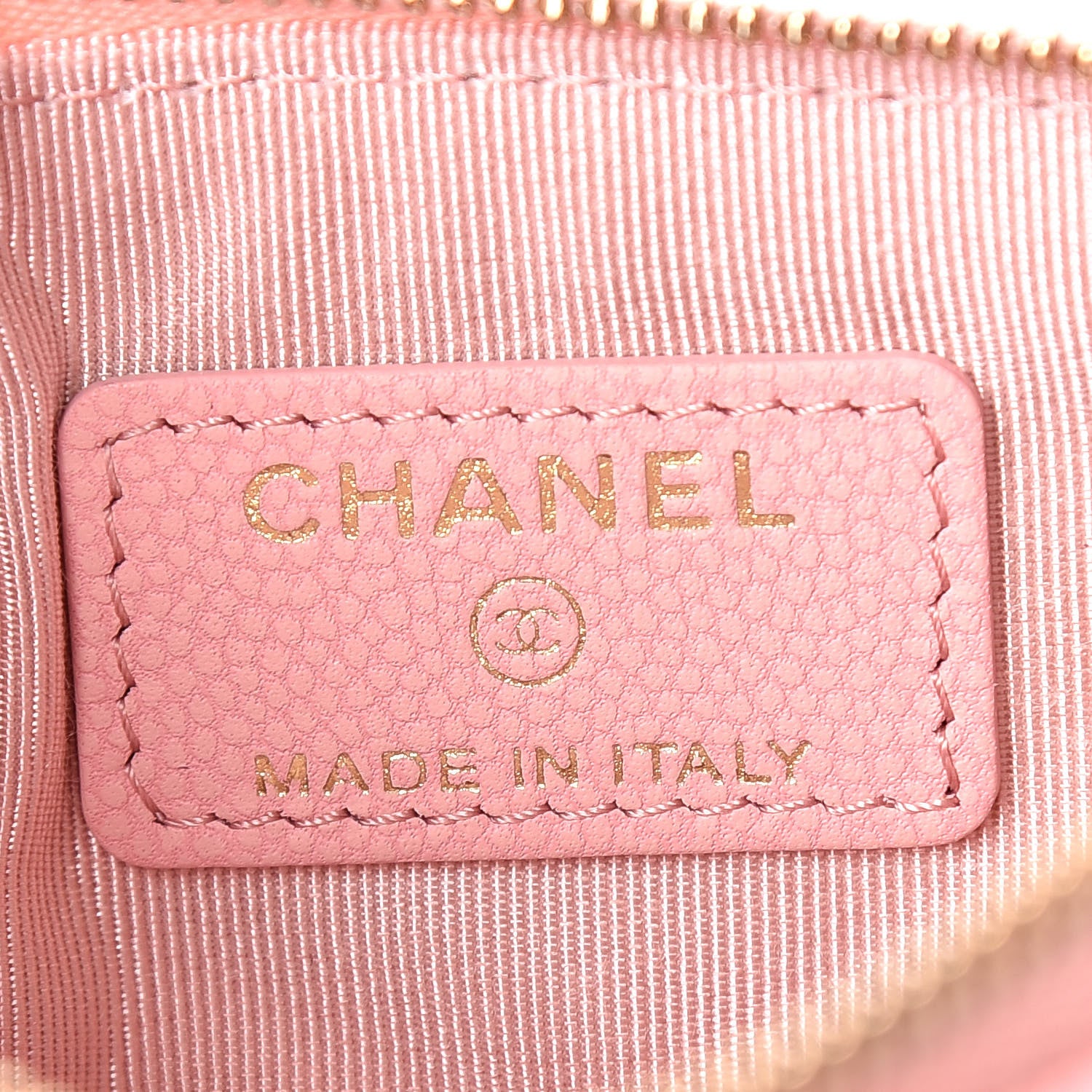 Chanel Caviar Chevron Quilted Small Cosmetic Case Pink 6 of 8