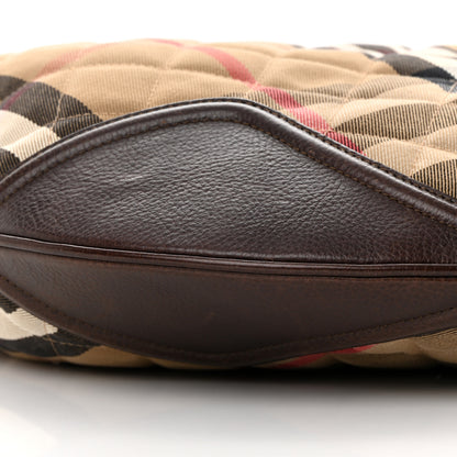 Burberry House Check Quilted Hoxton Hobo Brown 10 of 15