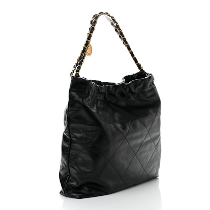 Chanel Shiny Calfskin Quilted Chanel 22 Black 4 of 11