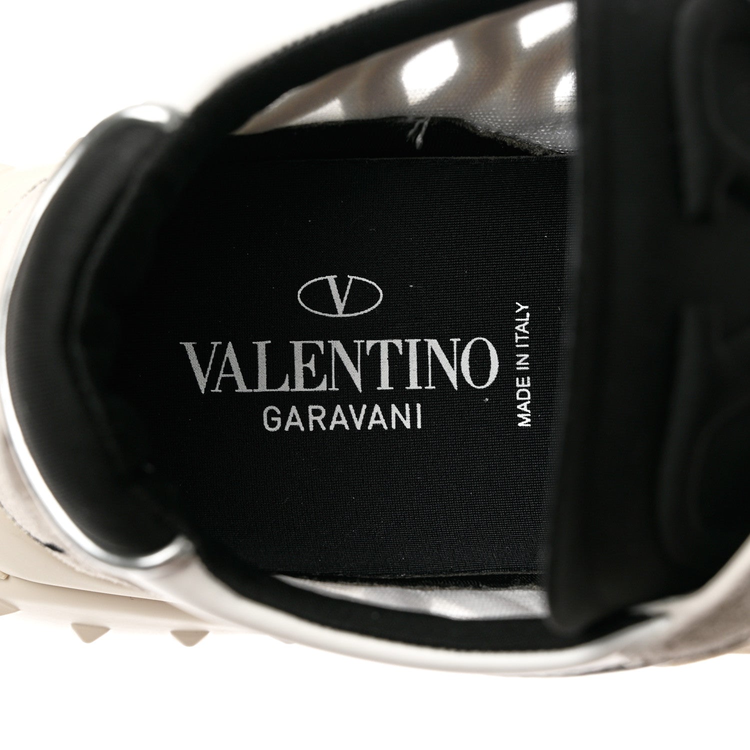 Valentino Garavani Suede Neoprene Mesh Womens Ready Go Runner Sneakers 40 Light 40 Ivory Black 6 of 9
