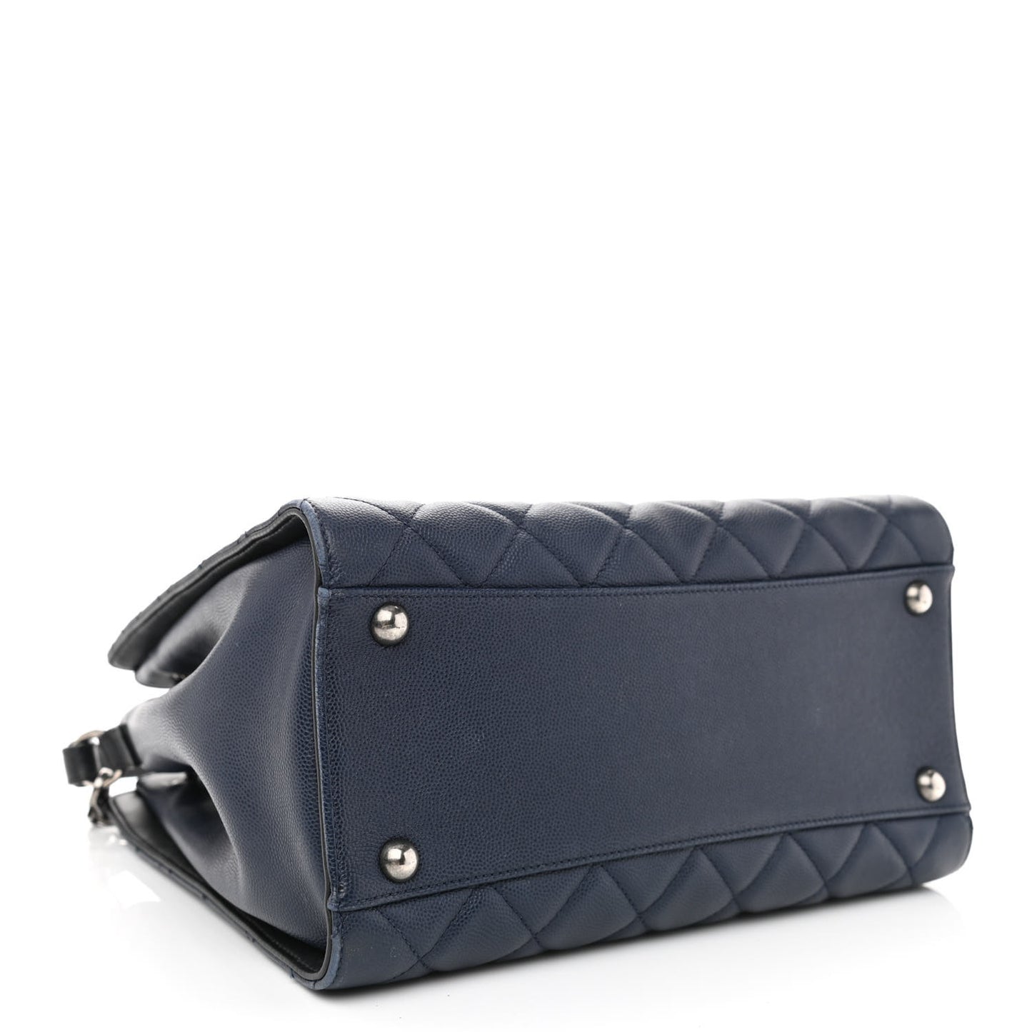 Caviar Quilted Medium CC Bucket Bag Dark Blue