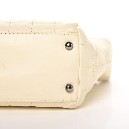 Chanel Lambskin Square Quilted Double Chain Bag White 10 of 12