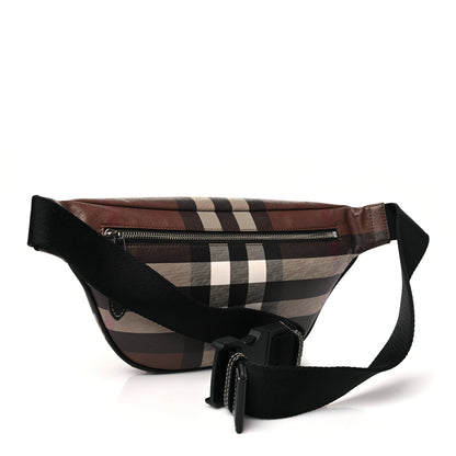 Burberry E-canvas Check Cason Bum Bag Dark Birch Brown 3 of 10