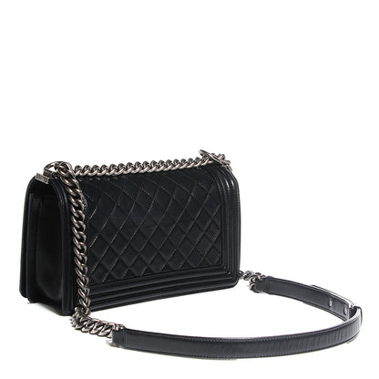 Chanel Lambskin Quilted Medium Boy Flap Black 3 of 9