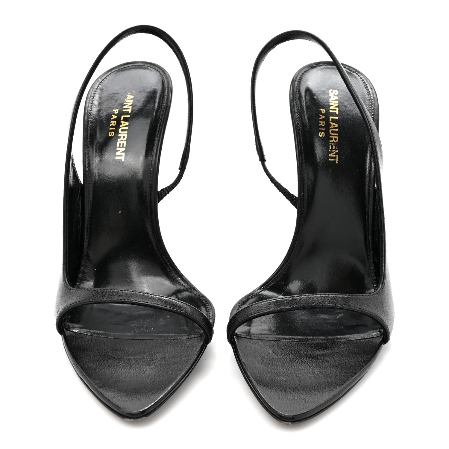 Saint Laurent Calfskin Gippy 110mm Sandals  40 Black 3 of 9