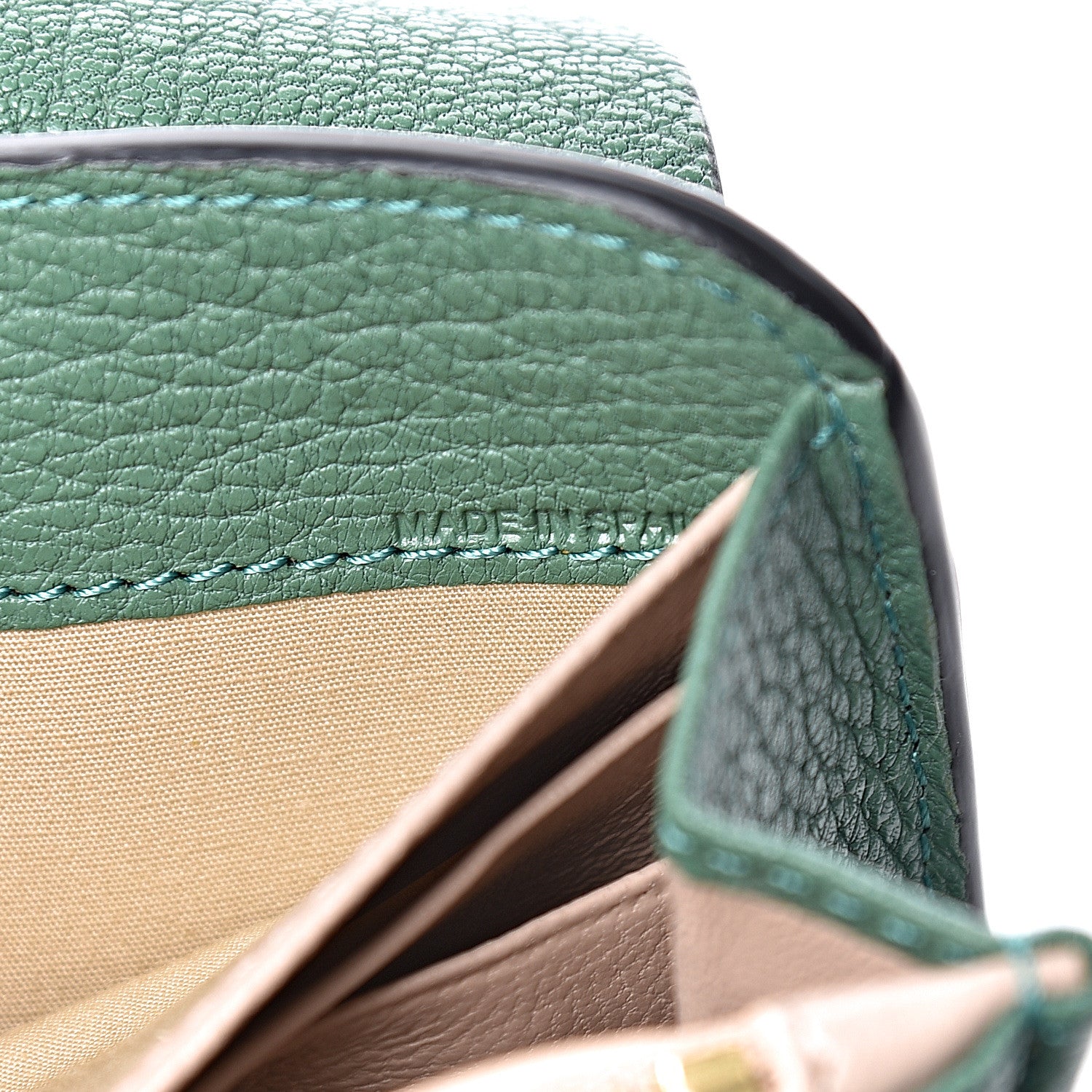 Chloe Grained Lambskin Drew Long Wallet with Flap Soft Green 7 of 12