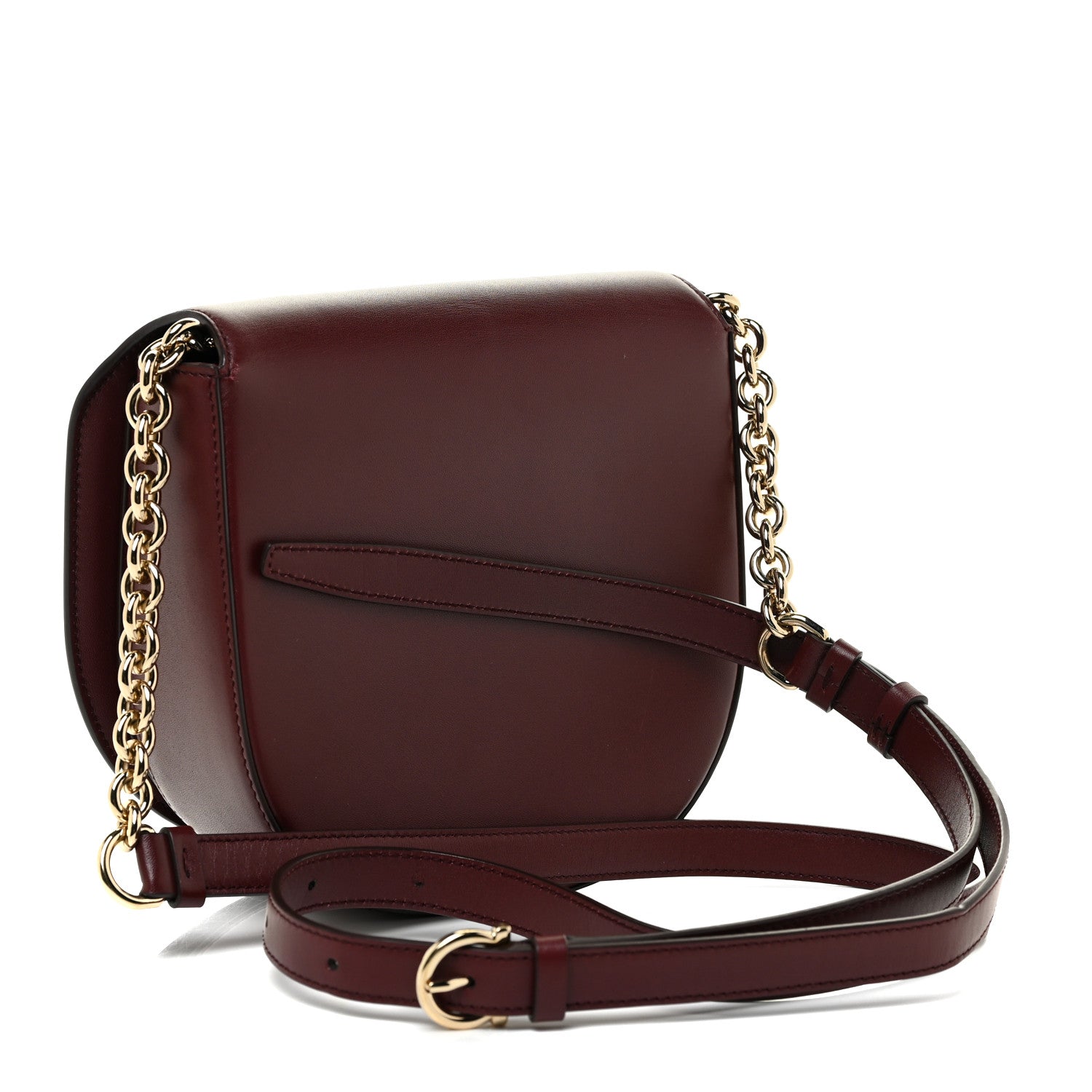 Salvatore Ferragamo Calfskin Small Vela Flap Bag Wine 2 of 17