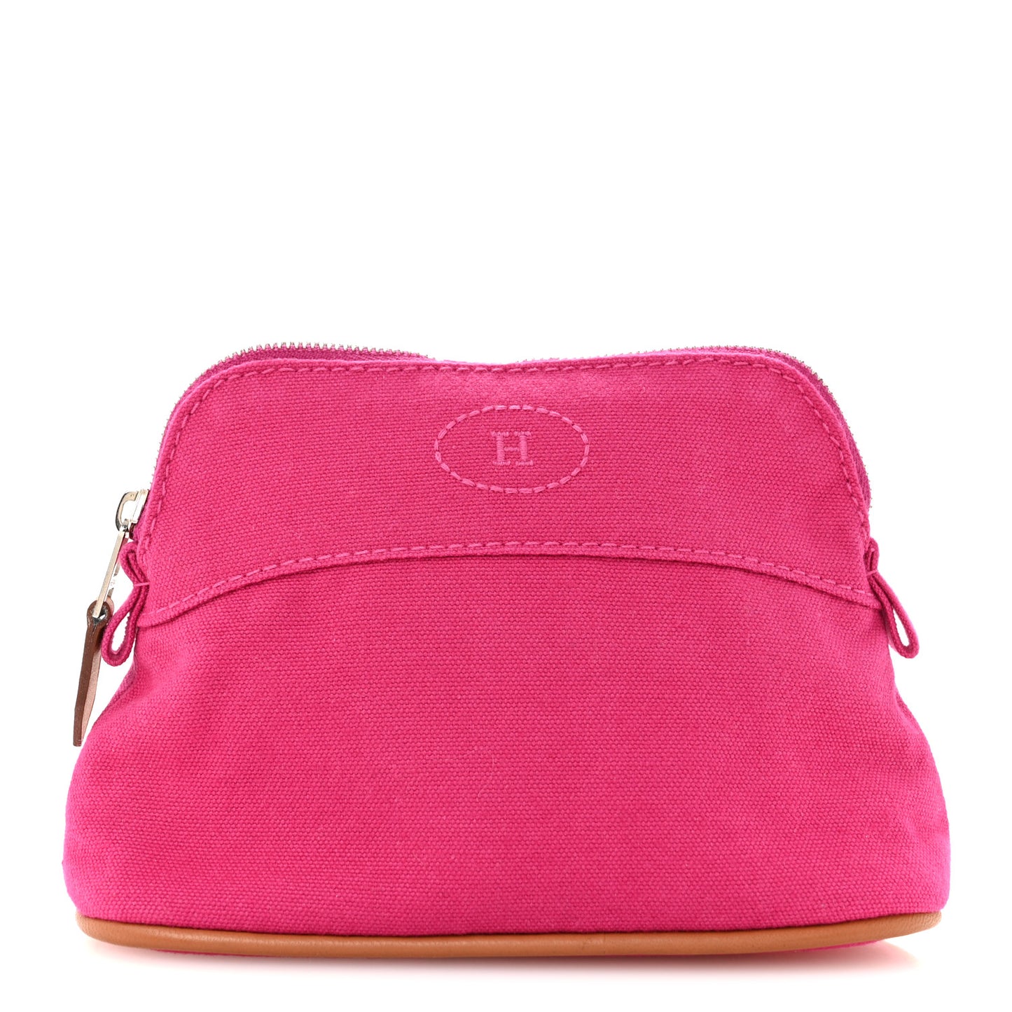 Cotton Canvas Mini Mini Bolide Travel Cosmetic Pouch Hibiscus