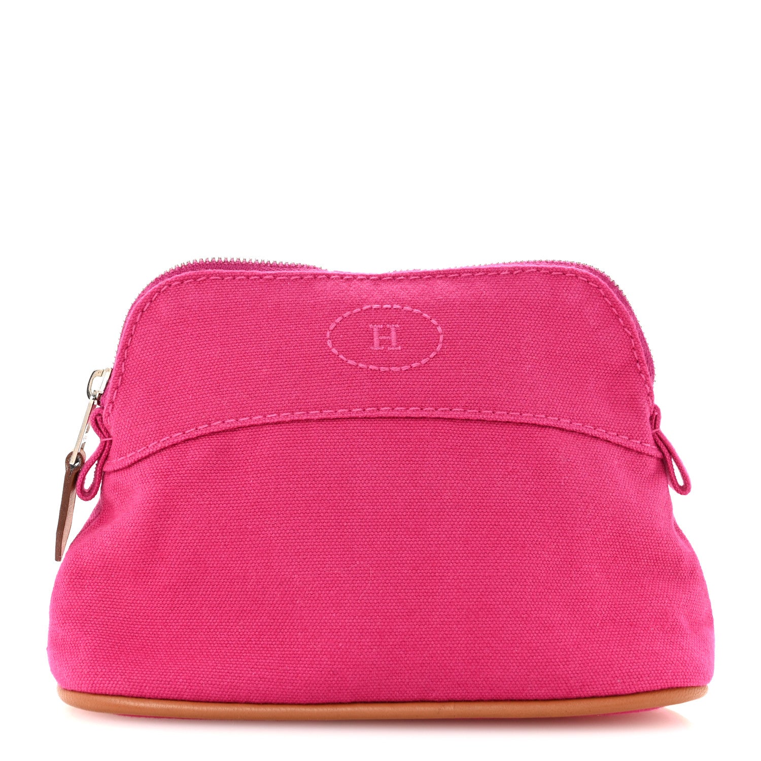 Hermes Cotton Canvas Mini Mini Bolide Travel Cosmetic Pouch Hibiscus 1 of 7