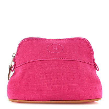 Hermes Cotton Canvas Mini Mini Bolide Travel Cosmetic Pouch Hibiscus 1 of 7