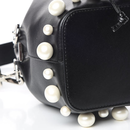 Fendi Vitello Liberty Pearl F is Fendi Mini Mon Tresor Bucket Bag Black 8 of 9