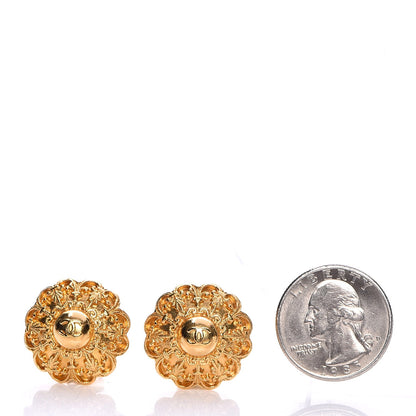 Chanel CC Clip On Earrings Gold 2 of 4