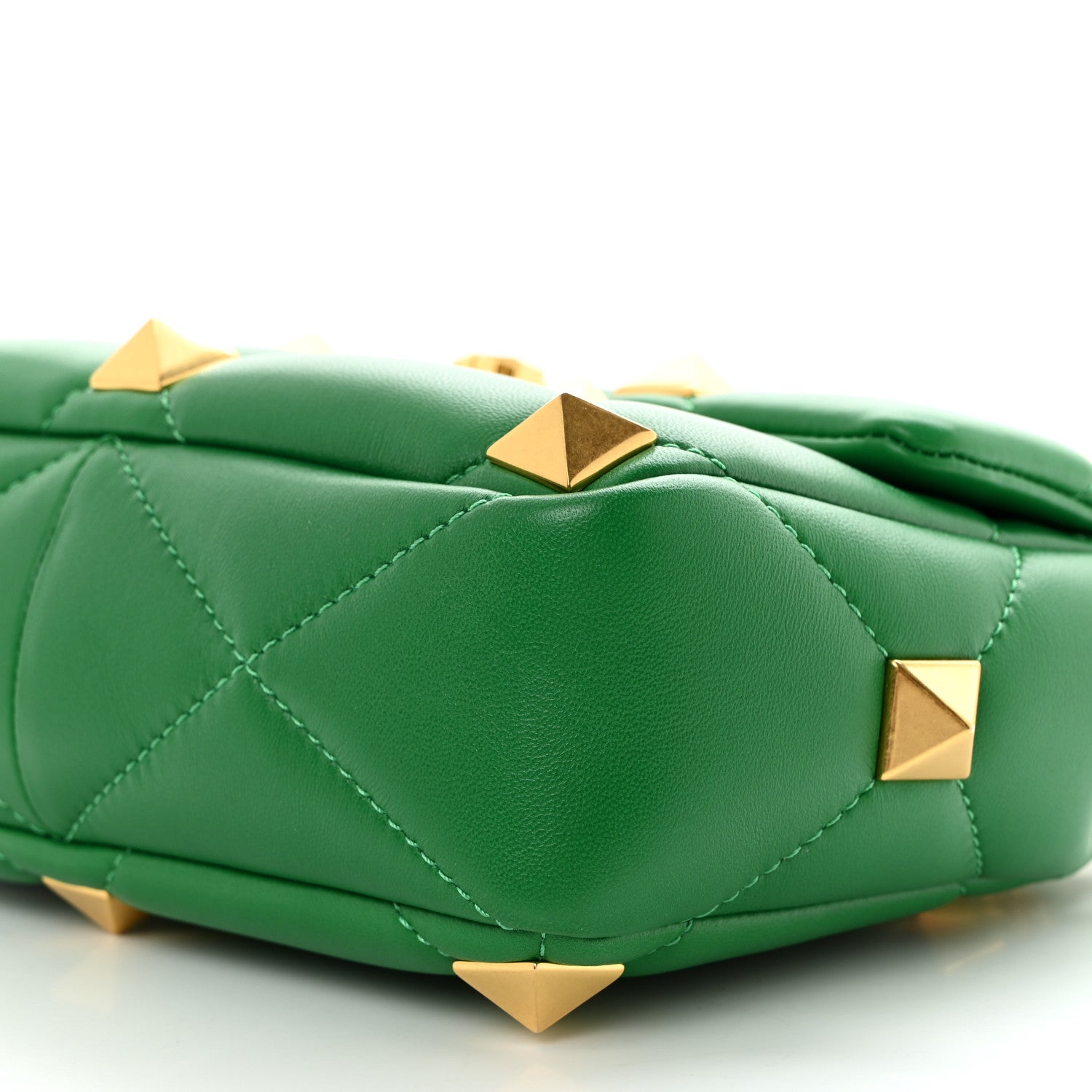 Valentino Garavani Nappa Medium Roman Stud Shoulder Bag Gea Green 9 of 9