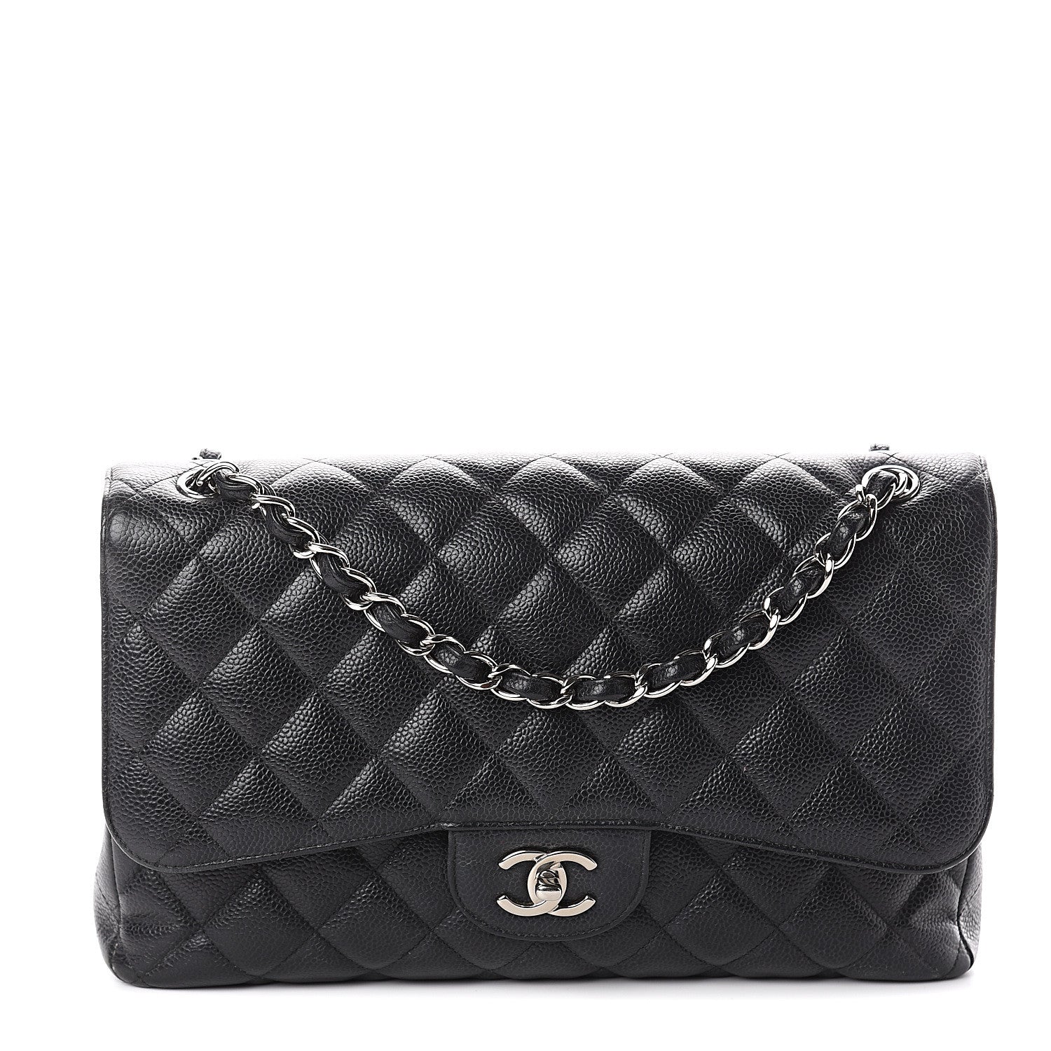 Chanel Caviar Quilted Jumbo Double Flap Black 1 of 9