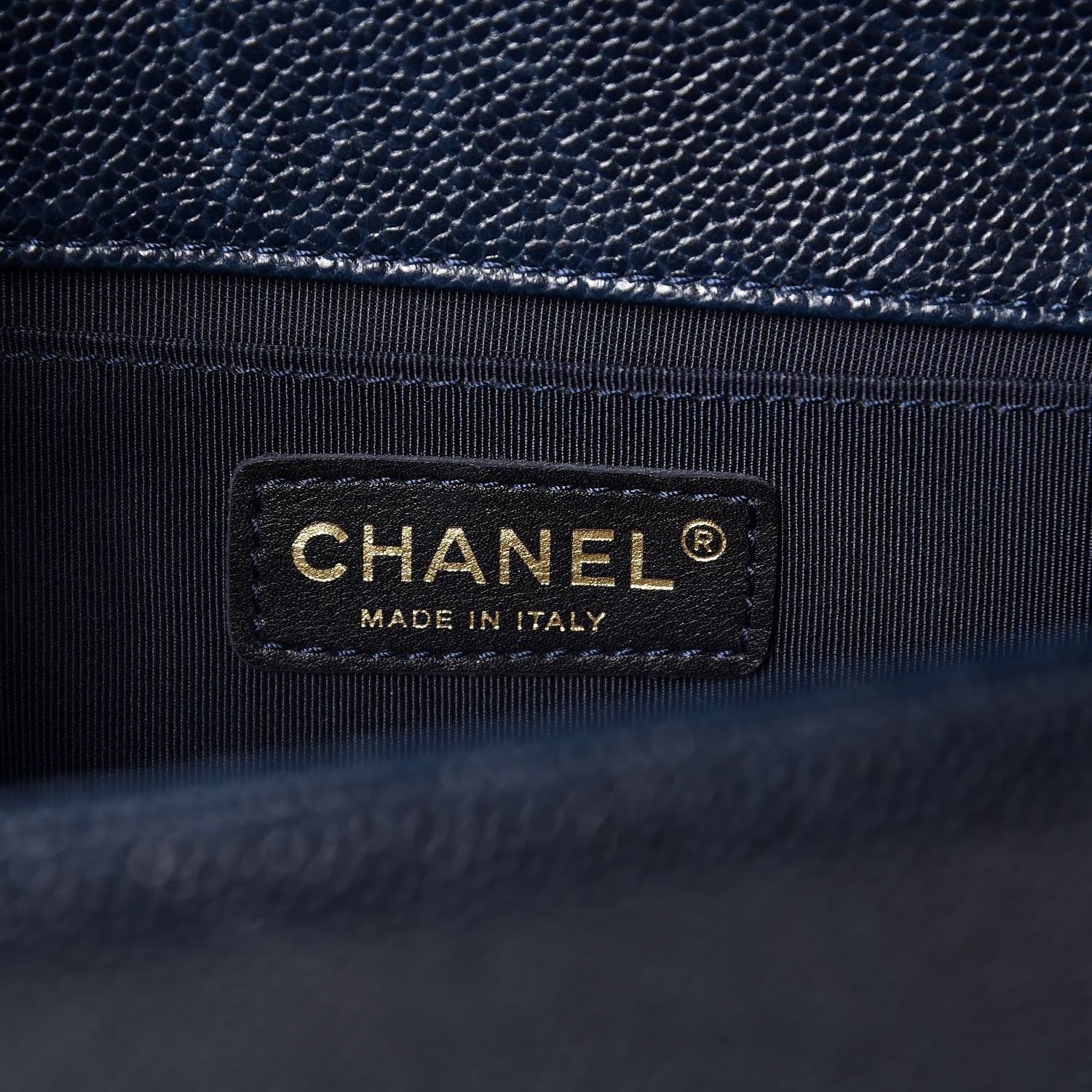 Chanel Caviar Quilted Medium Boy Flap Navy 6 of 7
