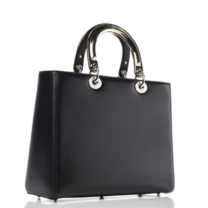 Christian Dior Smooth Calfskin Large Lucky Badges Lady Dior Black 3 of 10