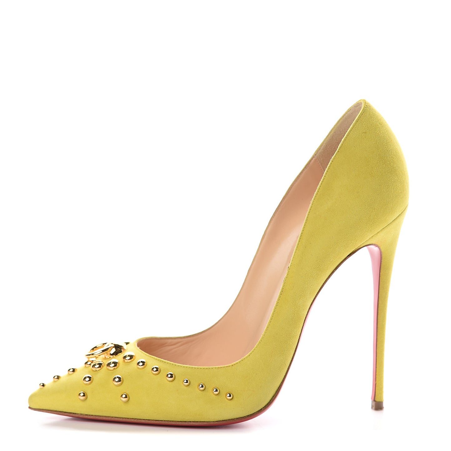 Suede Door Knock 120 Pumps 38 Anis Gold