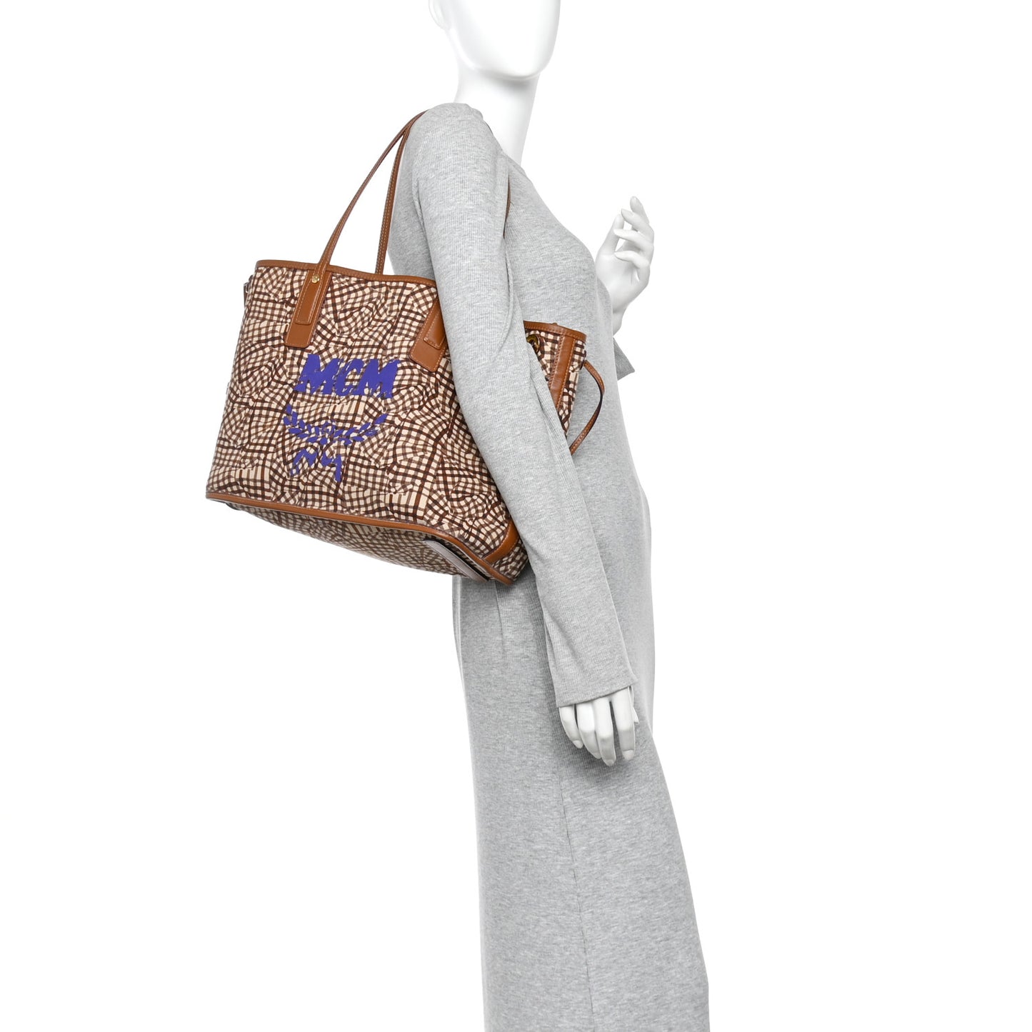 Visetos Medium Liz Reversible Shopper Tote Cognac