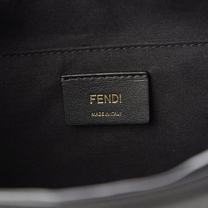 Fendi Vitello Vernice Mou Karligraphy Embossed Camera Case Black 6 of 10