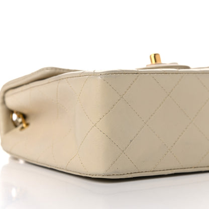 Chanel Lambskin Quilted Mini Square Flap Beige 9 of 10