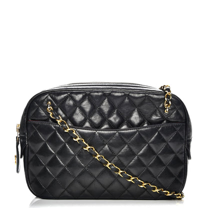 Chanel Lambskin Quilted Camera Case Black 1 of 12