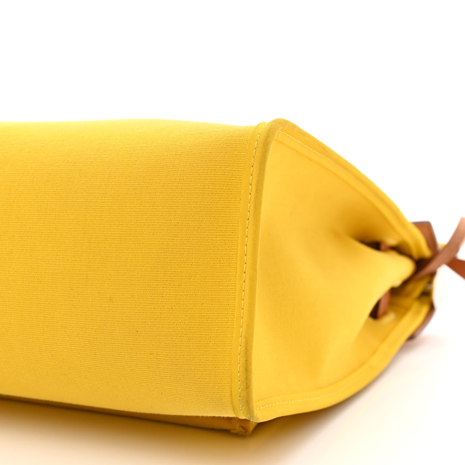 Hermes Vache Hunter Toile Officier Herbag Zip PM 31 PM Natural Jaune De Naples 24 of 29