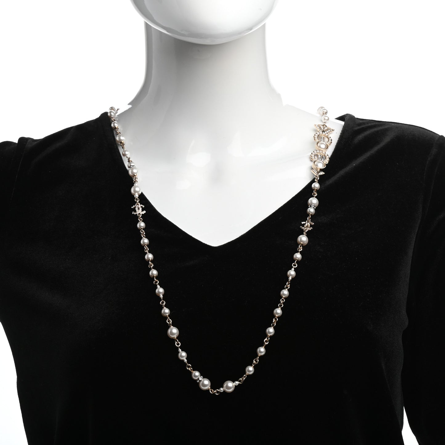 Pearl CC Coco Necklace Gold
