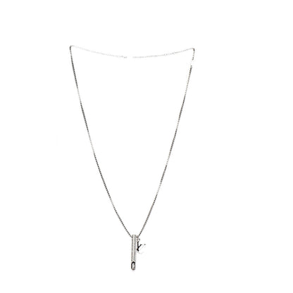Louis Vuitton LV Whistle Chain Pendant Necklace Silver 2 of 8