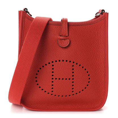Hermes Taurillon Clemence Evelyne TPM Rouge de Coeur 1 of 11