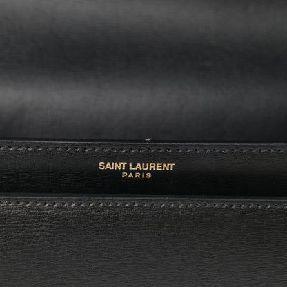 Saint Laurent Smooth Calfskin Medium Monogram Sunset Satchel Black 7 of 11