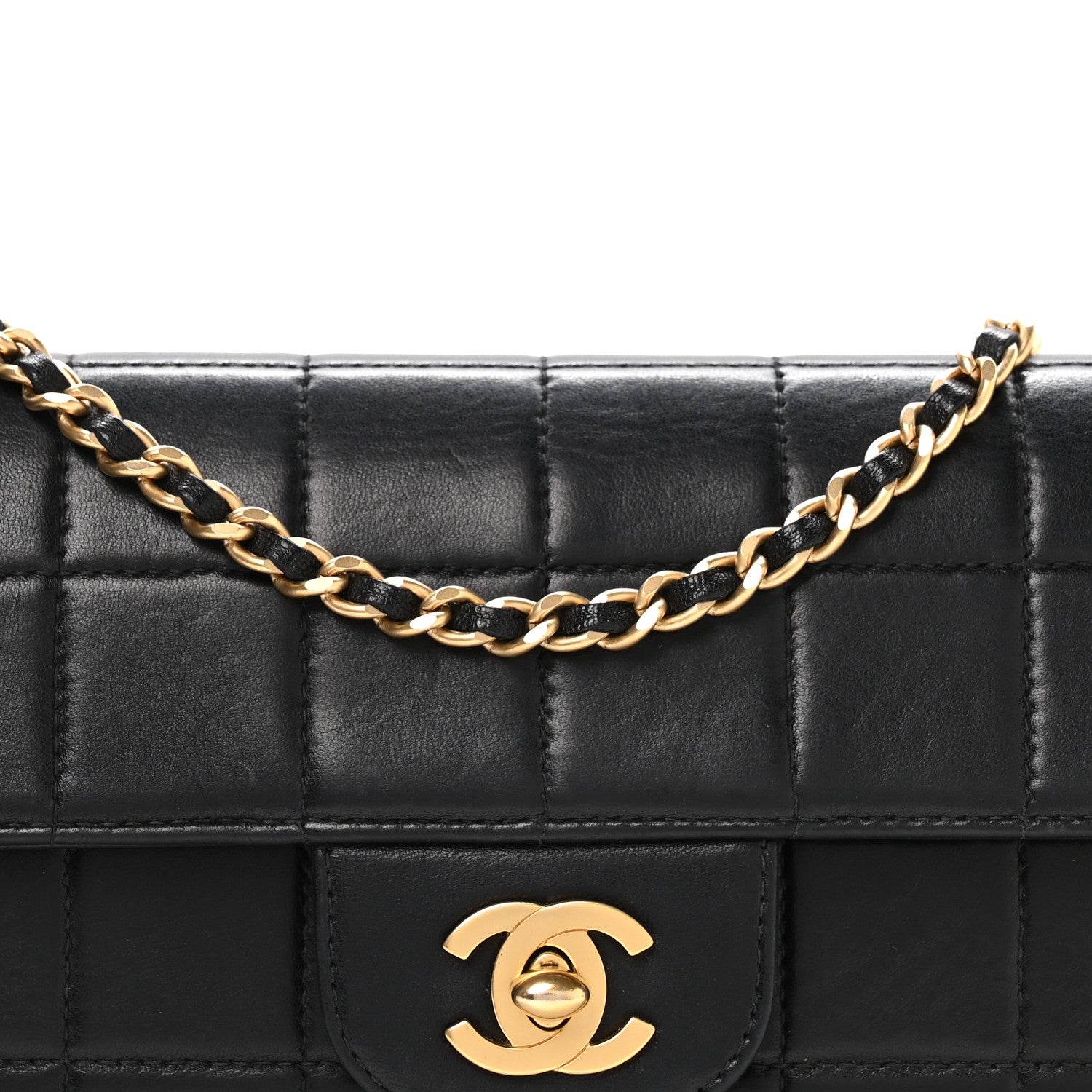 Chanel Lambskin East West Chocolate Bar Flap Black 9 of 11