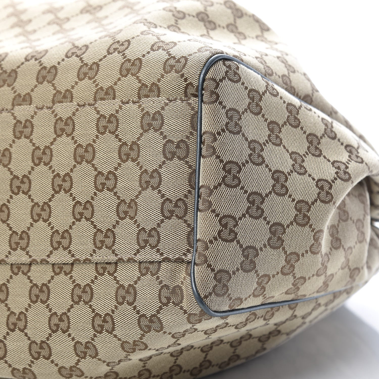 Gucci Monogram Large Sukey Tote Metallic Blue 10 of 12