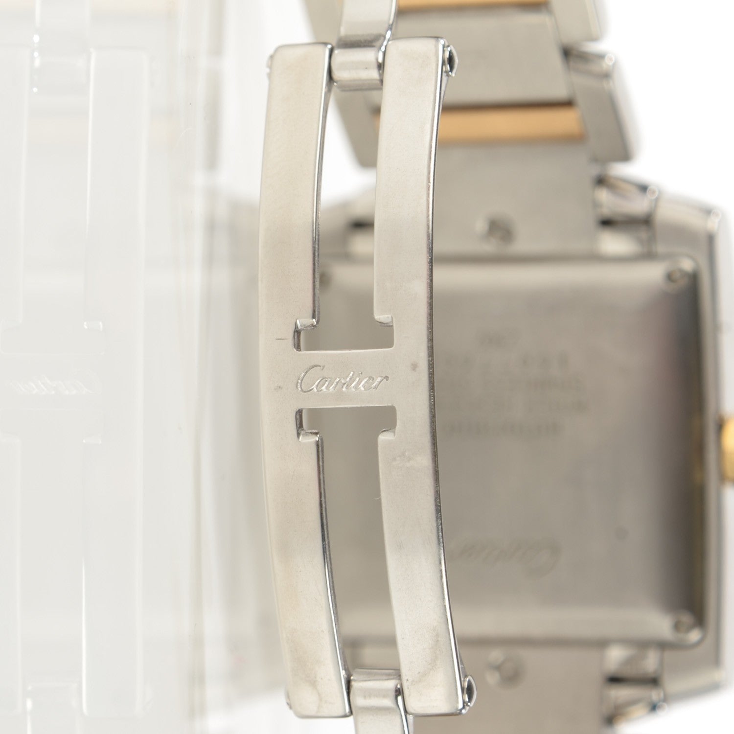 Cartier Stainless Steel 18K Yellow Gold 28mm Tank Francaise Automatic Watch 6 of 8