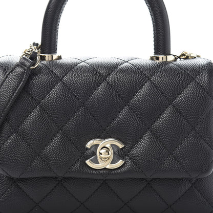 Chanel Caviar Quilted Extra Mini Coco Handle Flap Black 10 of 11