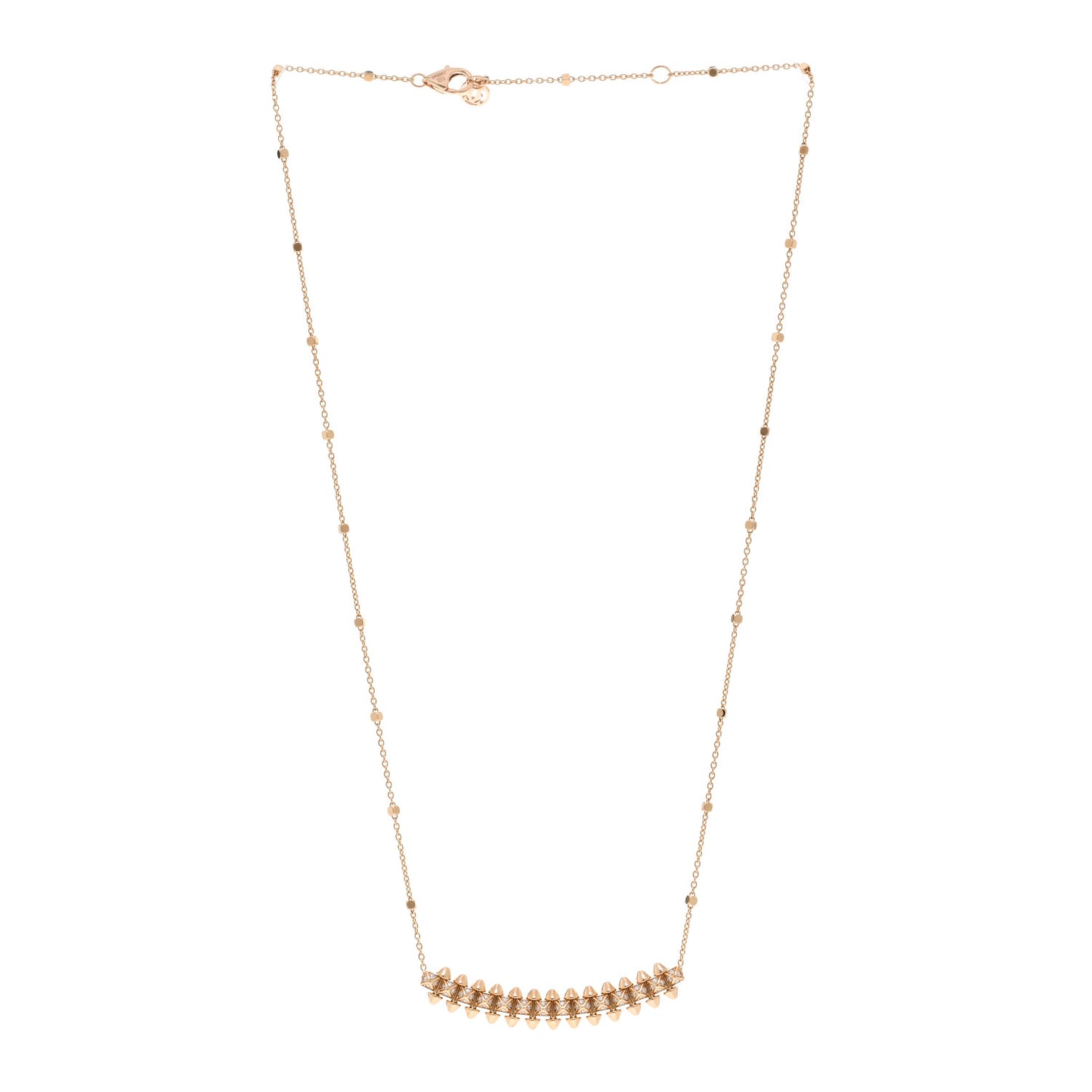18K Pink Gold Diamond Clash de Cartier Necklace