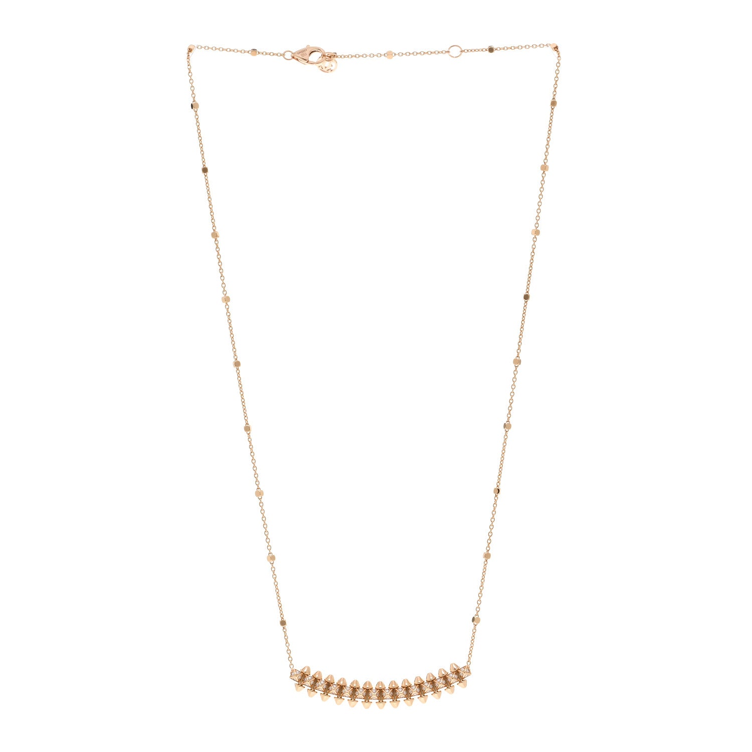 Cartier 18K Pink Gold Diamond Clash de Cartier Necklace 3 of 5