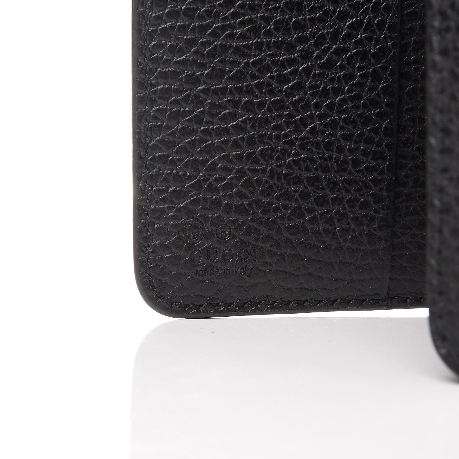 Gucci Dollar Calfskin Interlocking G Continental Wallet Black 7 of 9