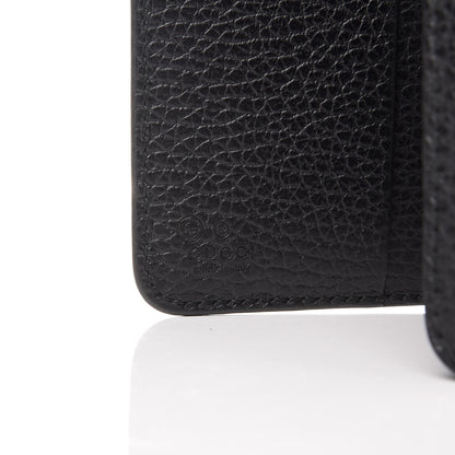 Gucci Dollar Calfskin Interlocking G Continental Wallet Black 7 of 9