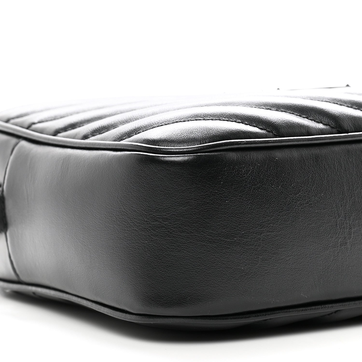 Saint Laurent Calfskin Matelasse Monogram Monochrome Lou Camera Bag Black 8 of 9